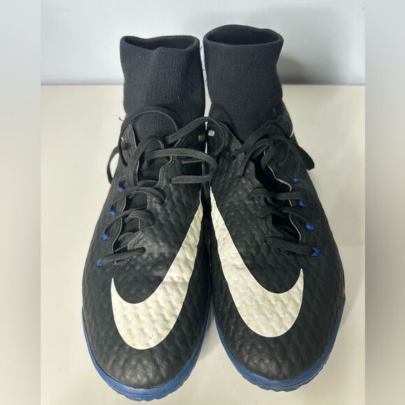 Men’s Nike Hypervenom indoor soccer shoes Size 11.5 Black / Blue Nikeskin - Picture 3 of 6